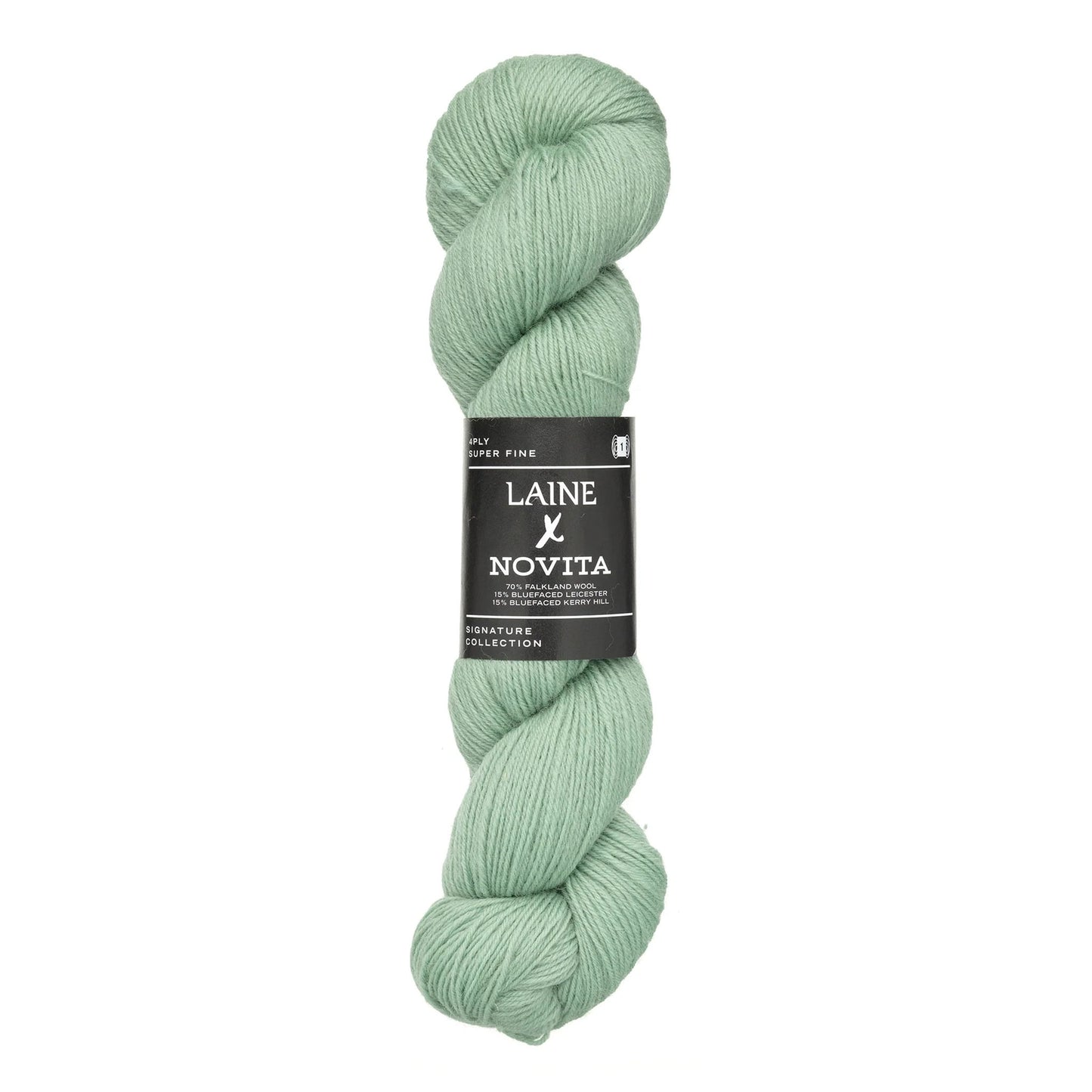 Echeveau de Signature Collection 4-ply de Laine x Novita coloris 3131 Frosted Mint