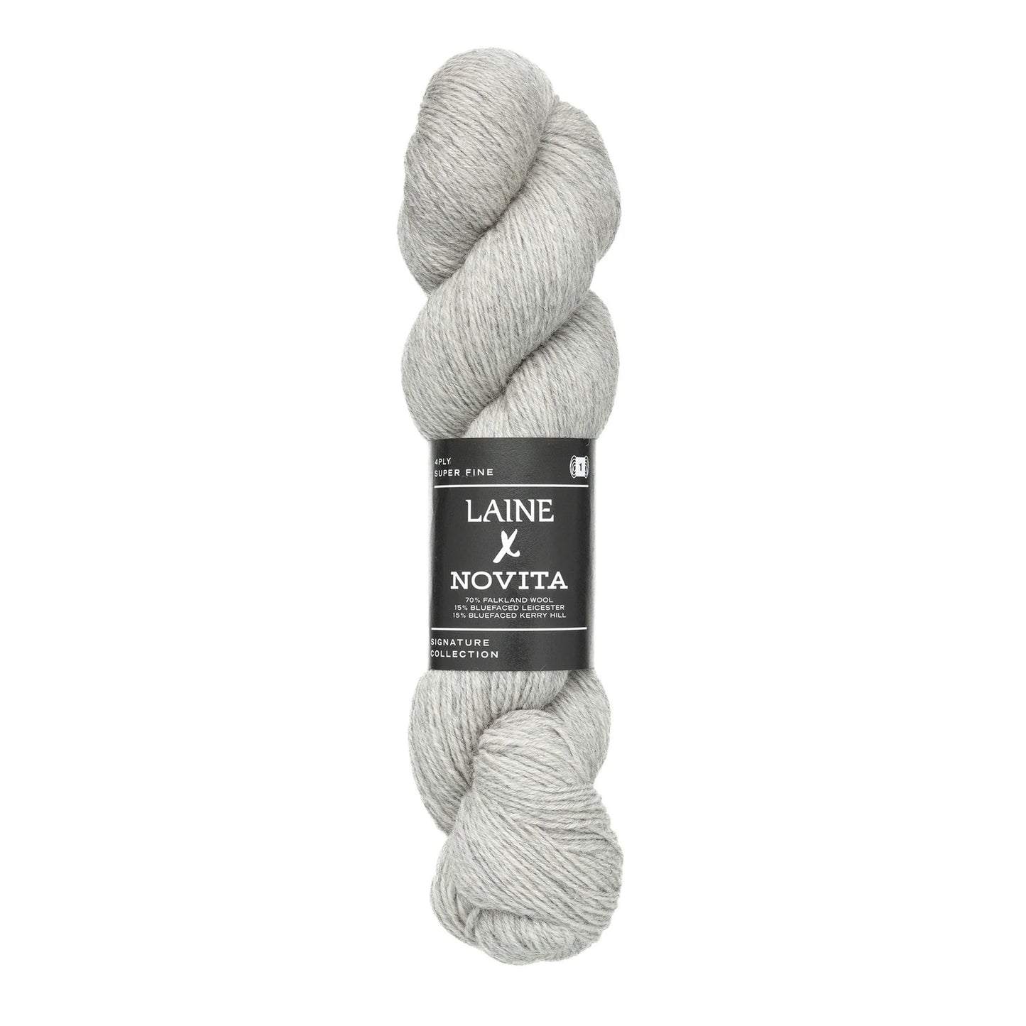 Echeveau de Signature Collection 4-ply de Laine x Novita coloris 4071 Tender Fog