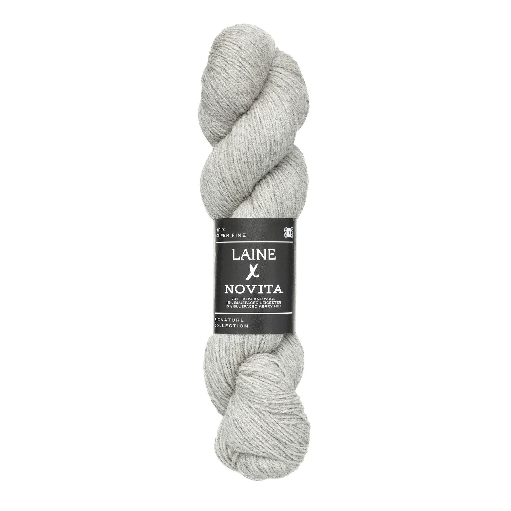 Echeveau de Signature Collection 4-ply de Laine x Novita coloris 4071 Tender Fog