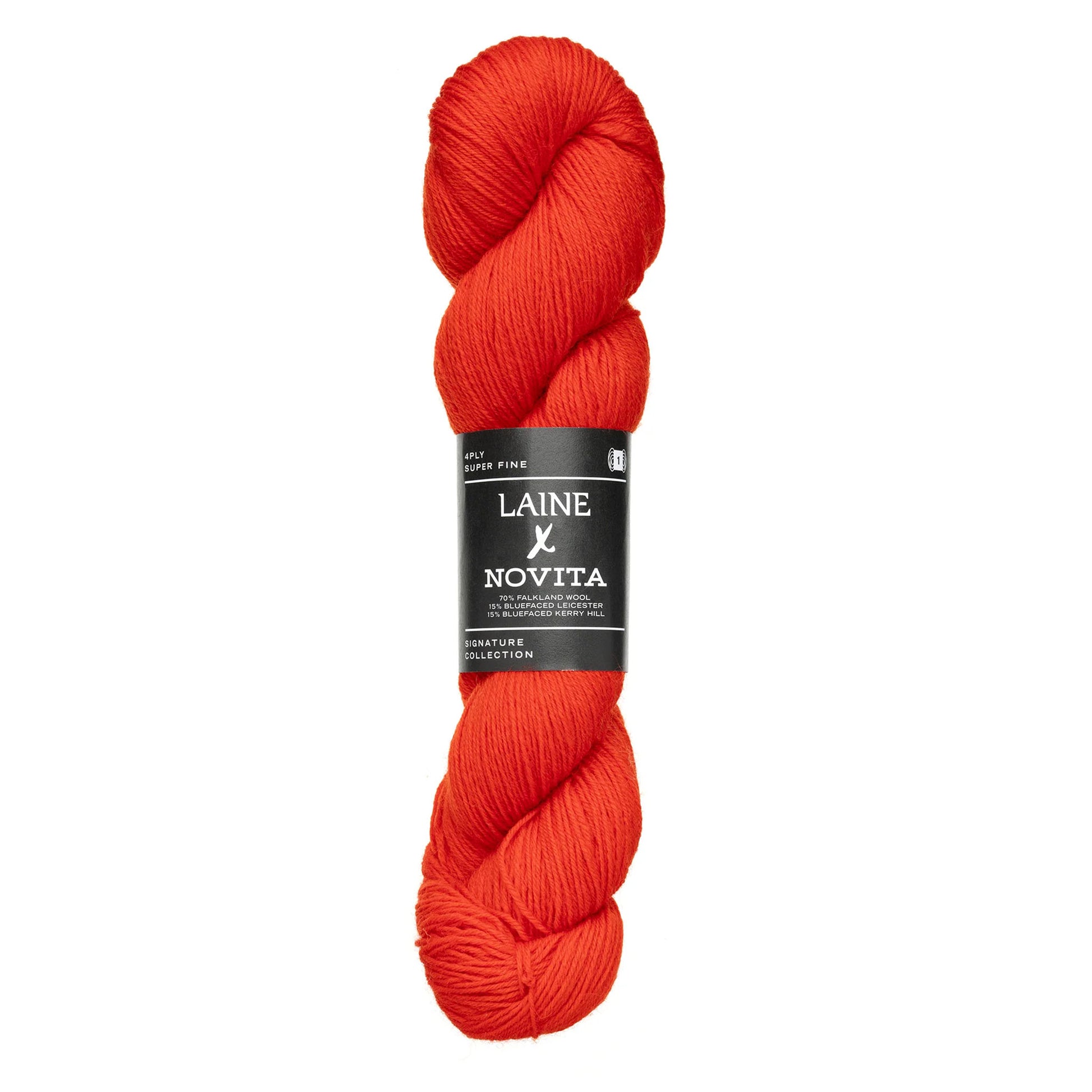 Echeveau de Signature Collection 4-ply de Laine x Novita coloris 5441 Sunset Poppy