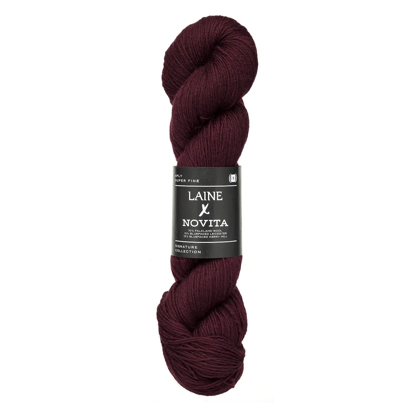 Echeveau de Signature Collection DK de Laine x Novita coloris 7821 Deep Burgundy