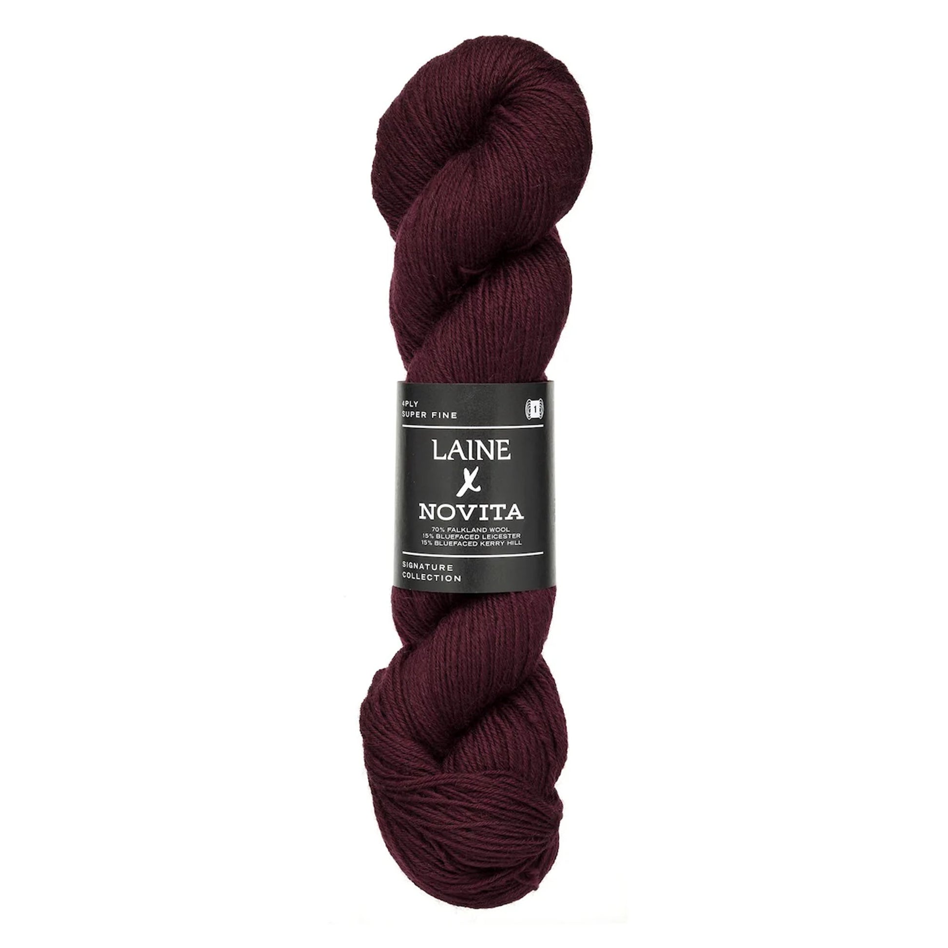 Echeveau de Signature Collection DK de Laine x Novita coloris 7821 Deep Burgundy