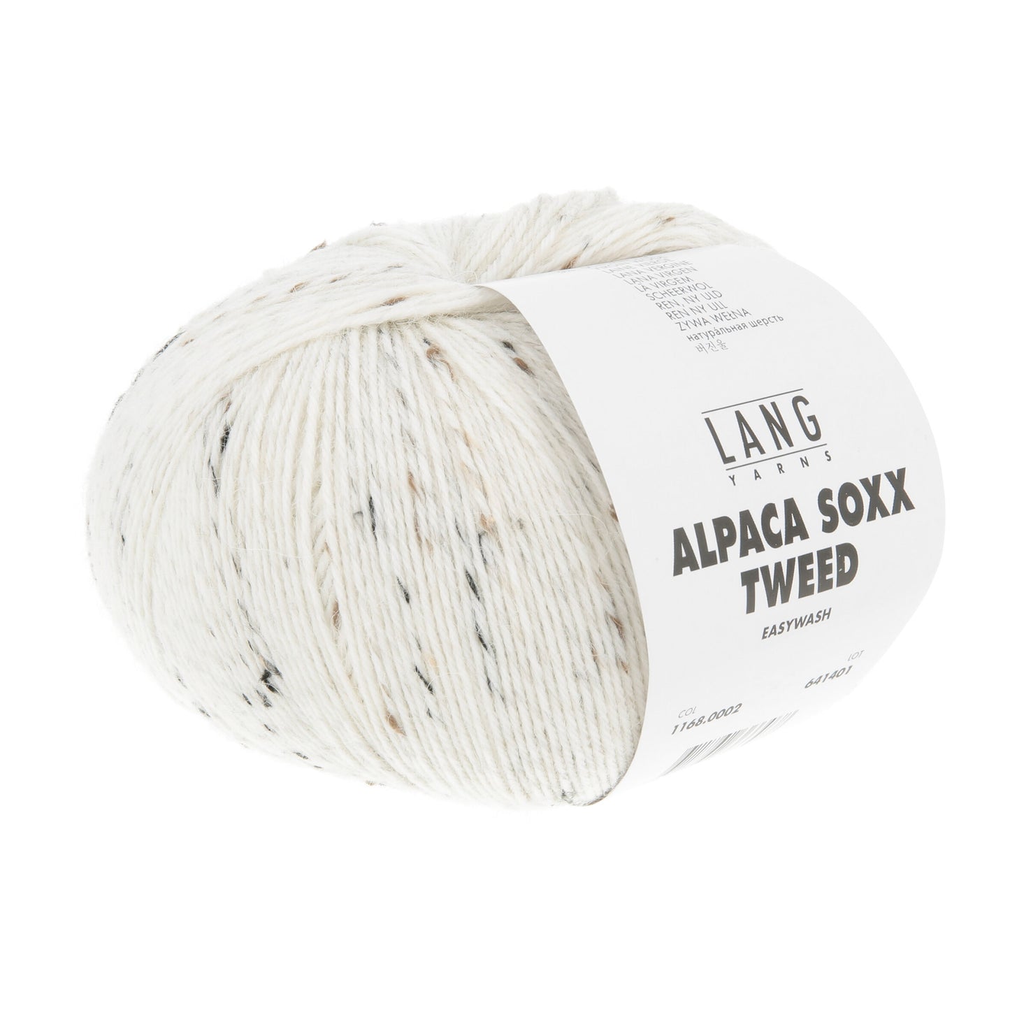 Pelote d'Alpaca Soxx Tweed de Lang Yarns coloris 002 Blanc