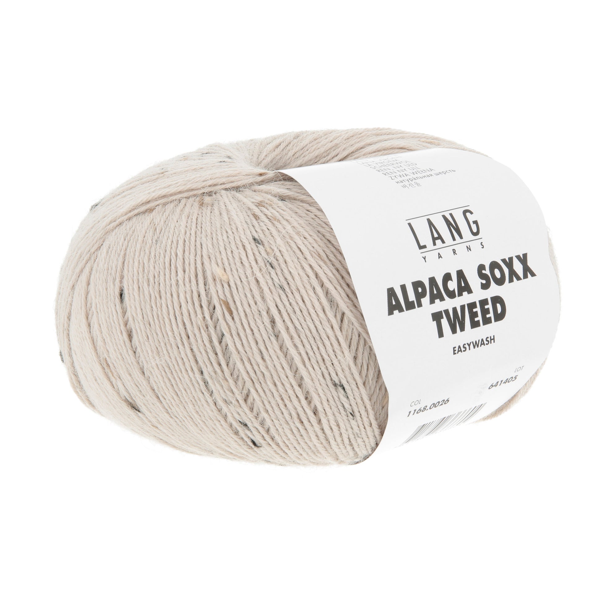 Pelote d'Alpaca Soxx Tweed de Lang Yarns coloris 026 Beige Clair