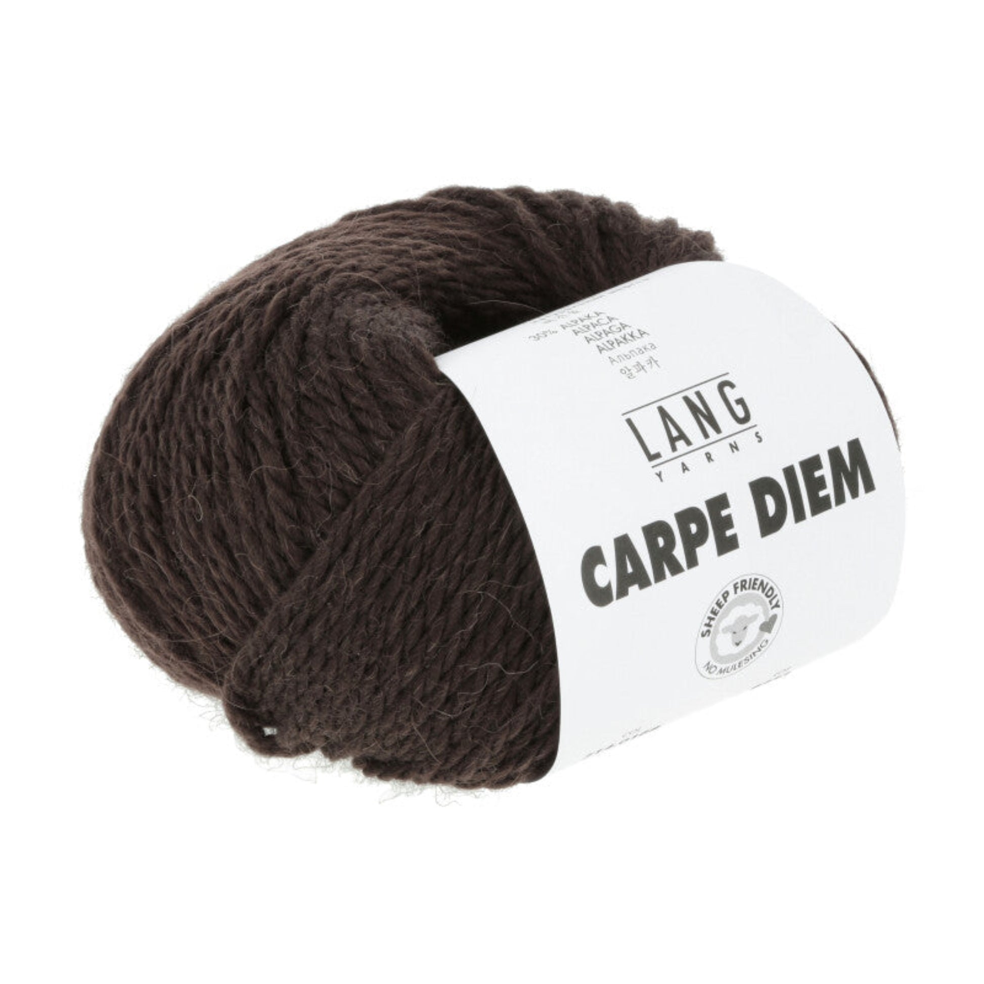 Pelote de Carpe Diem de Lang Yarns coloris 168 Chocolat