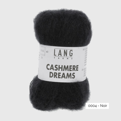 Echeveau de cachemire et soie Cashmere Dreams de Lang Yarns coloris 0004 Noir