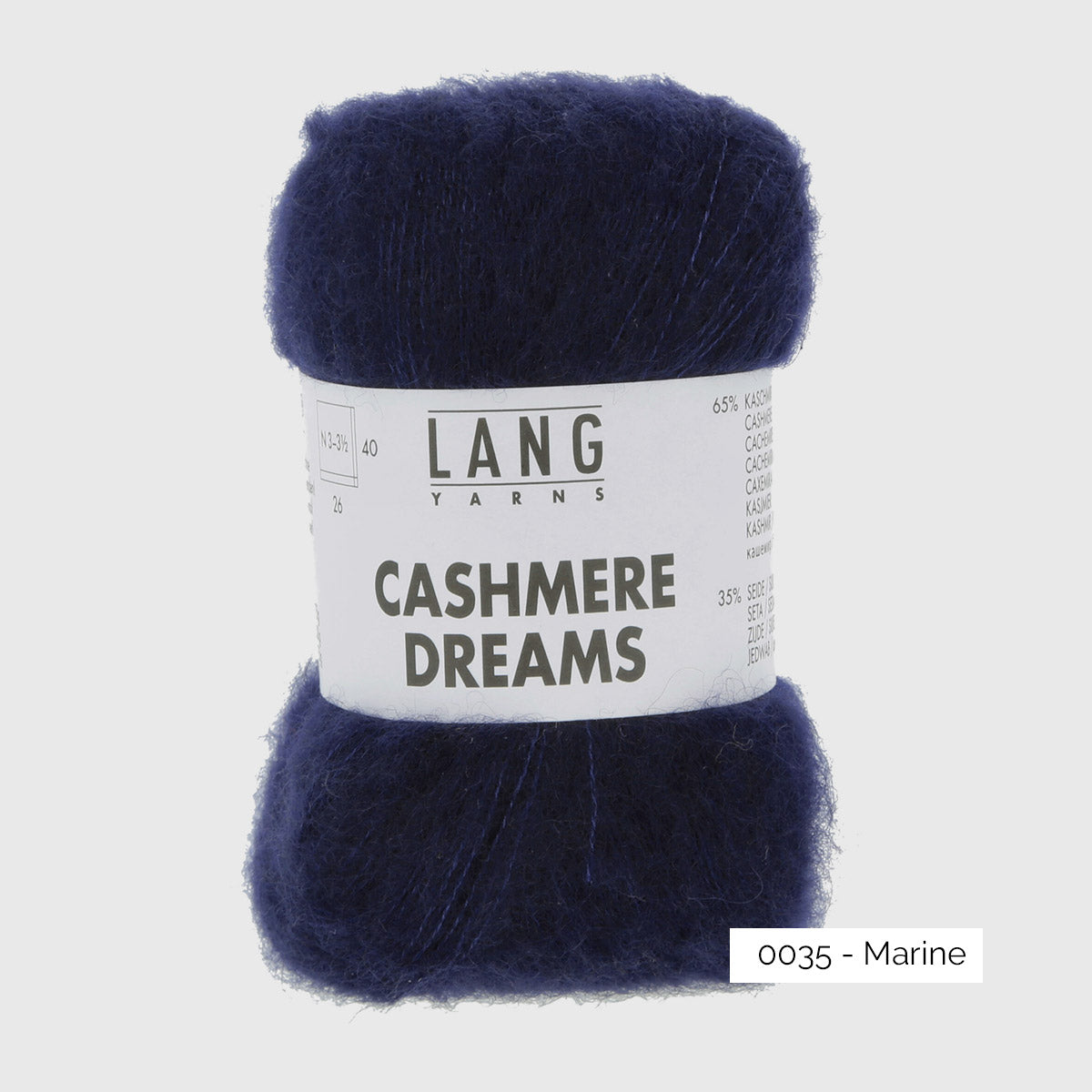 Echeveau de cachemire et soie Cashmere Dreams de Lang Yarns, coloris 0035 Marine