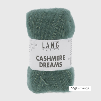 Echeveau de cachemire et soie Cashmere Dreams de Lang Yarns, coloris 0092 Sauge