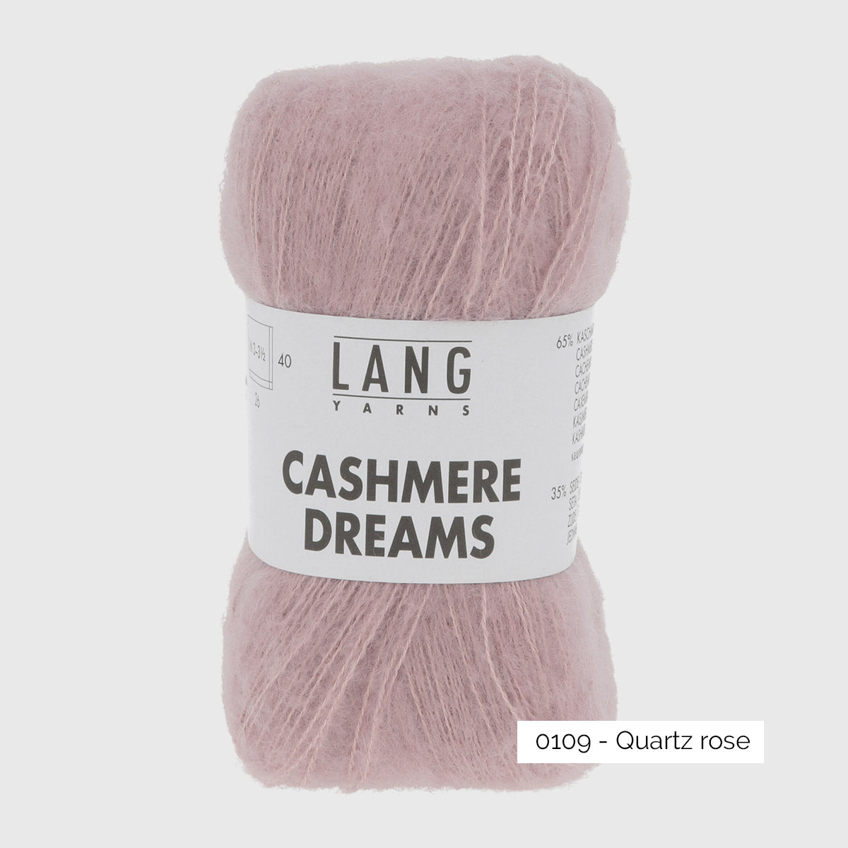 Echeveau de cachemire et soie Cashmere Dreams de Lang Yarns, coloris 0109 Quartz Rose