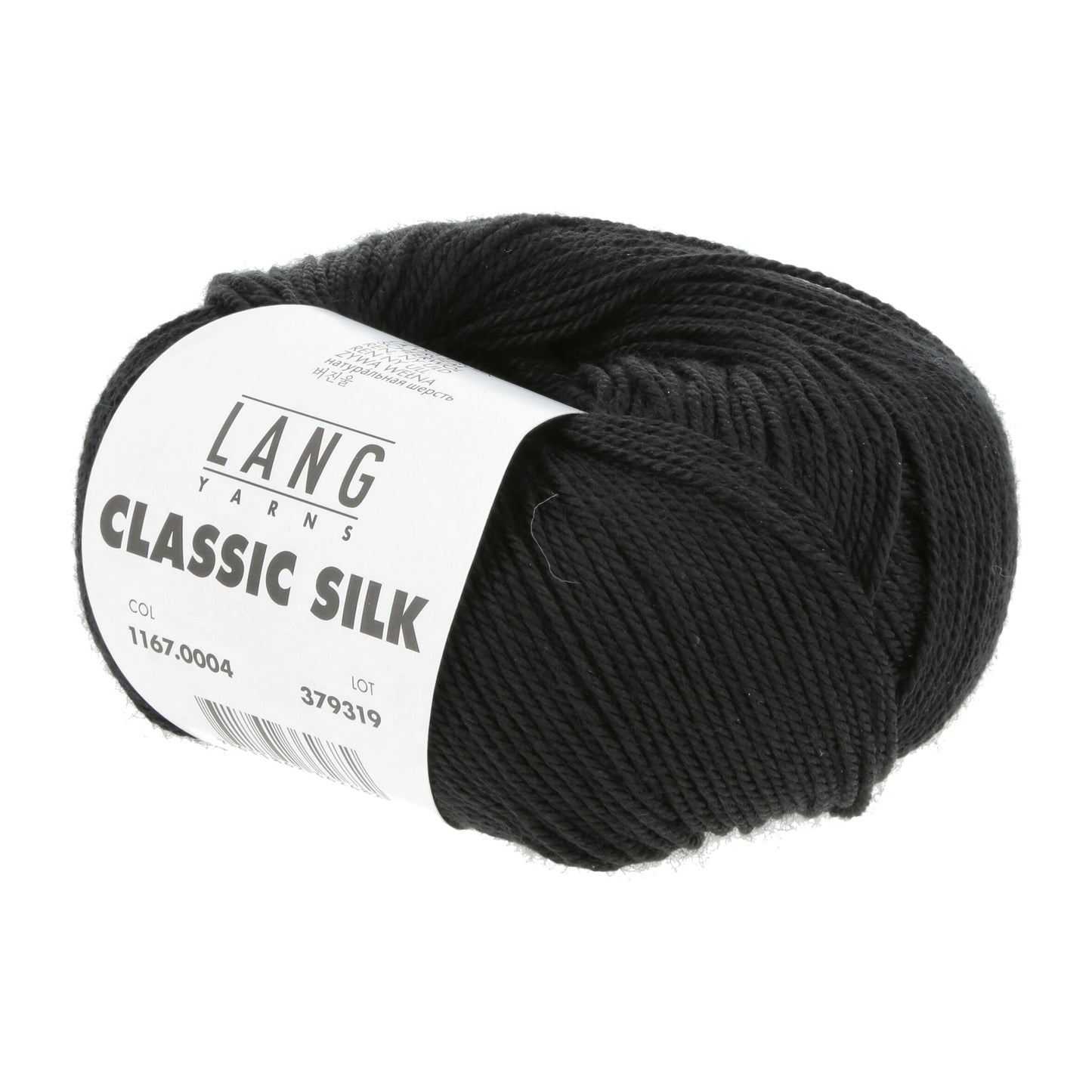 Pelote de Classic Silk de Lang Yarns coloris 004 Noir
