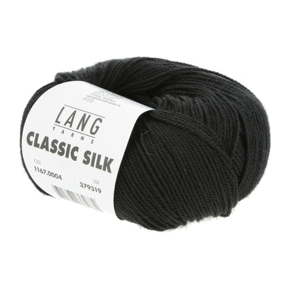 Pelote de Classic Silk de Lang Yarns coloris 004 Noir