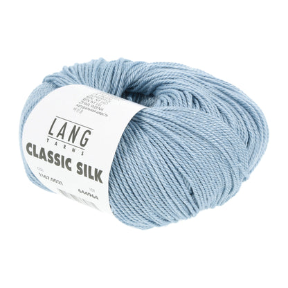 Pelote de Classic Silk de Lang Yarns coloris 021 Bleu Glacier