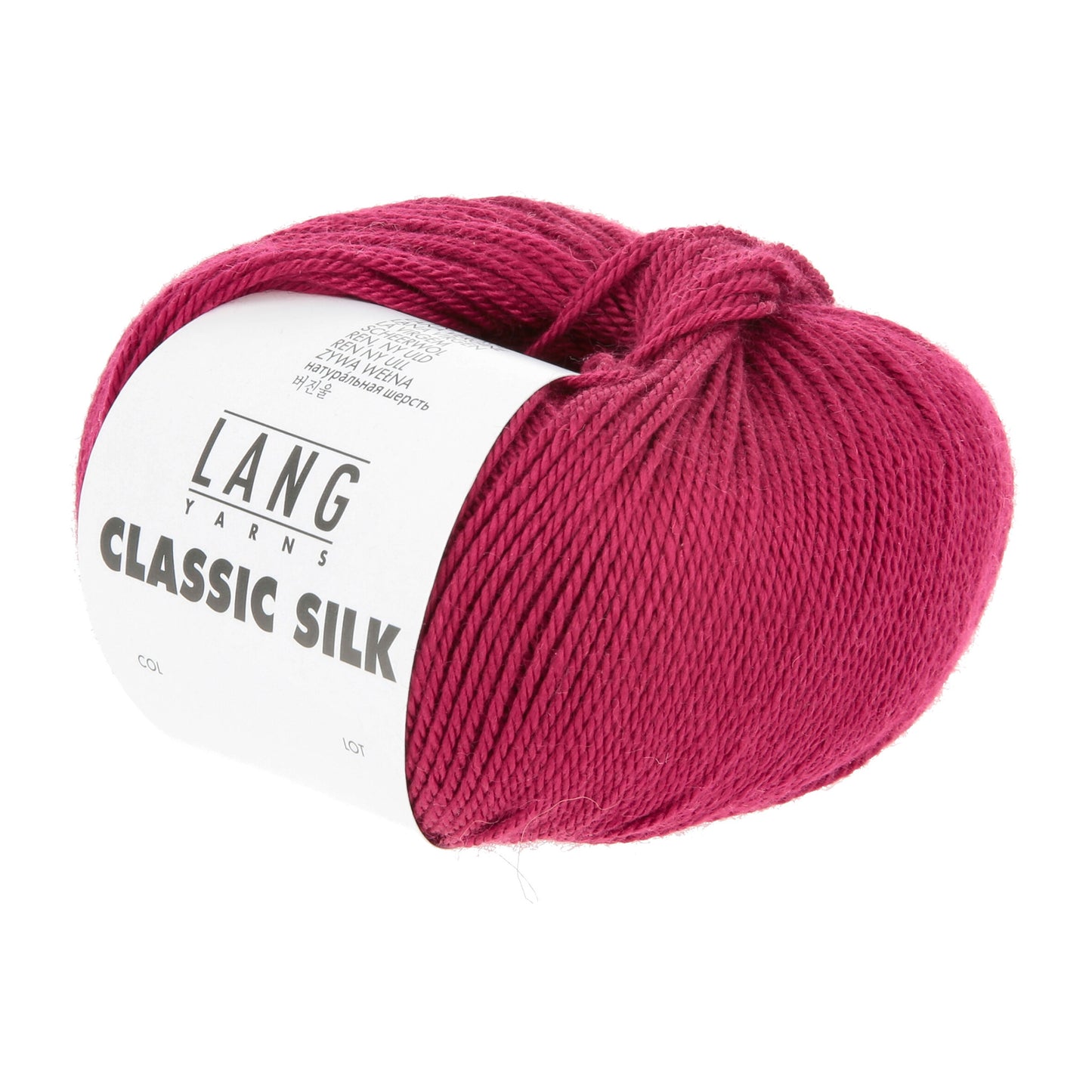 Pelote de Classic Silk de Lang Yarns coloris 061 Framboise