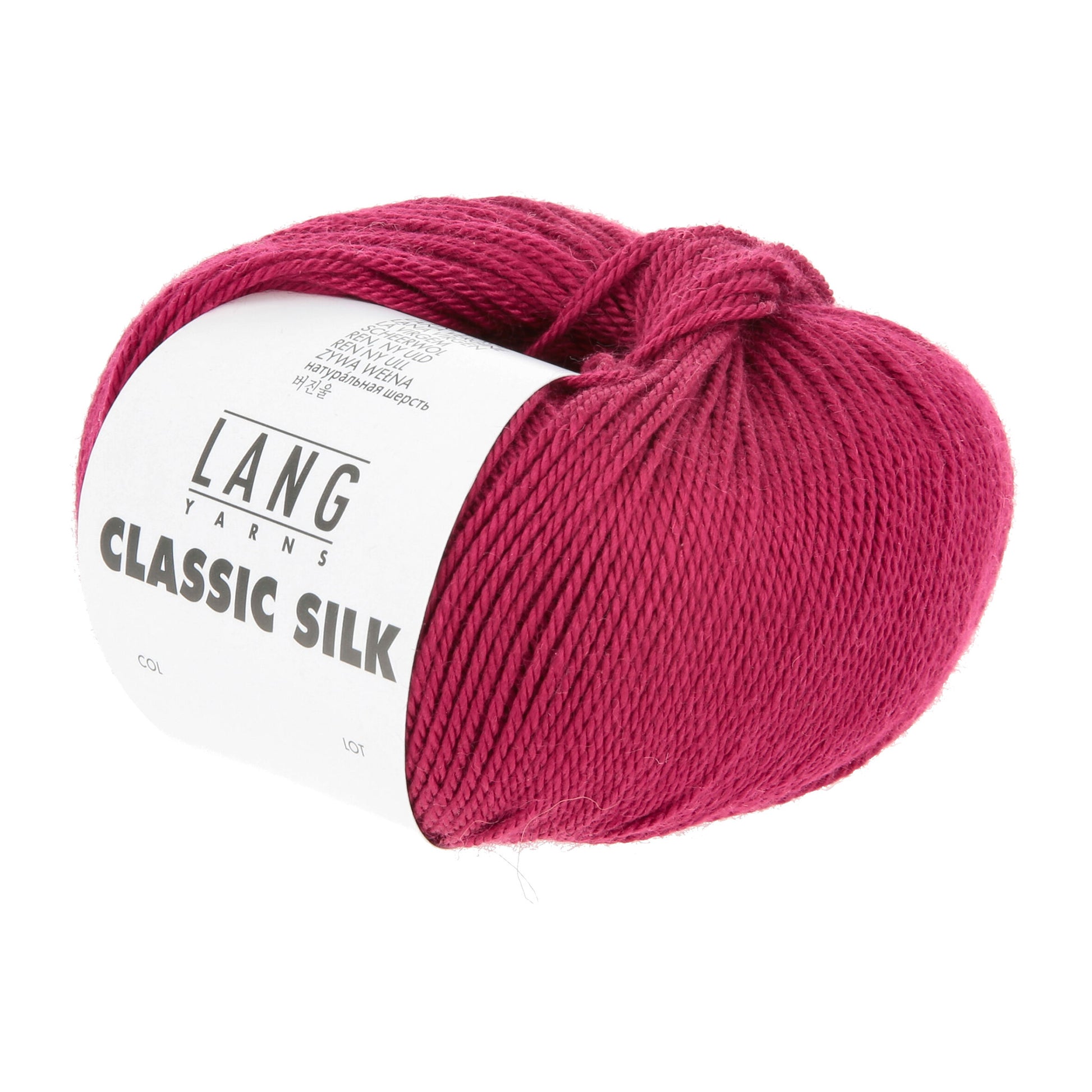 Pelote de Classic Silk de Lang Yarns coloris 061 Framboise