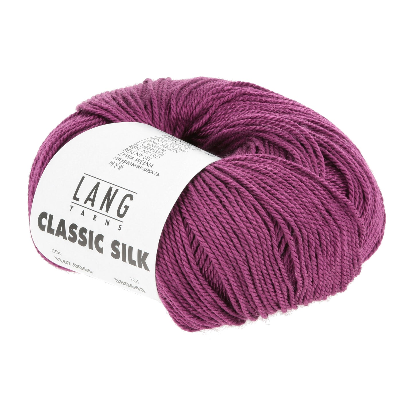 Pelote de Classic Silk de Lang Yarns coloris 066 Bruyère