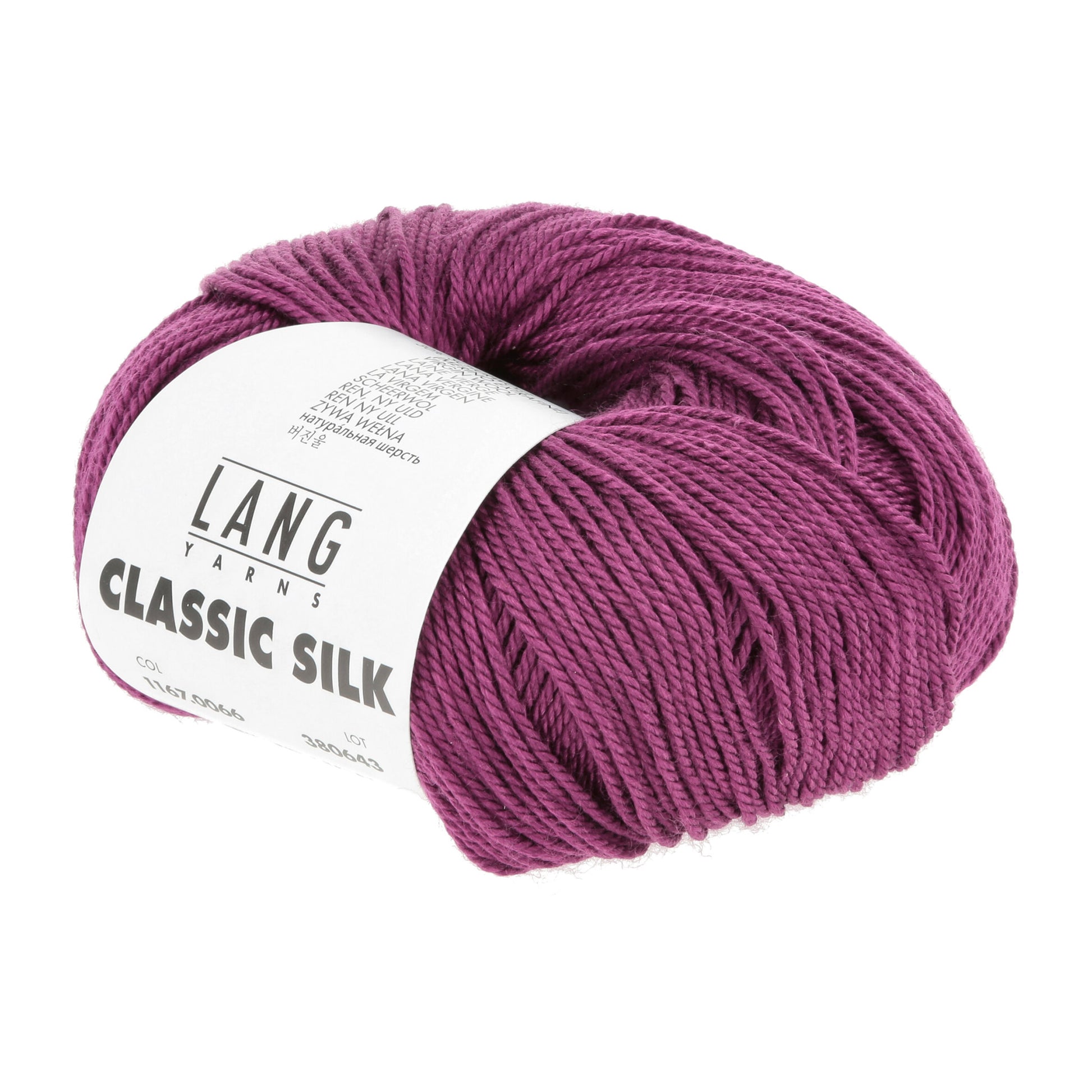 Pelote de Classic Silk de Lang Yarns coloris 066 Bruyère