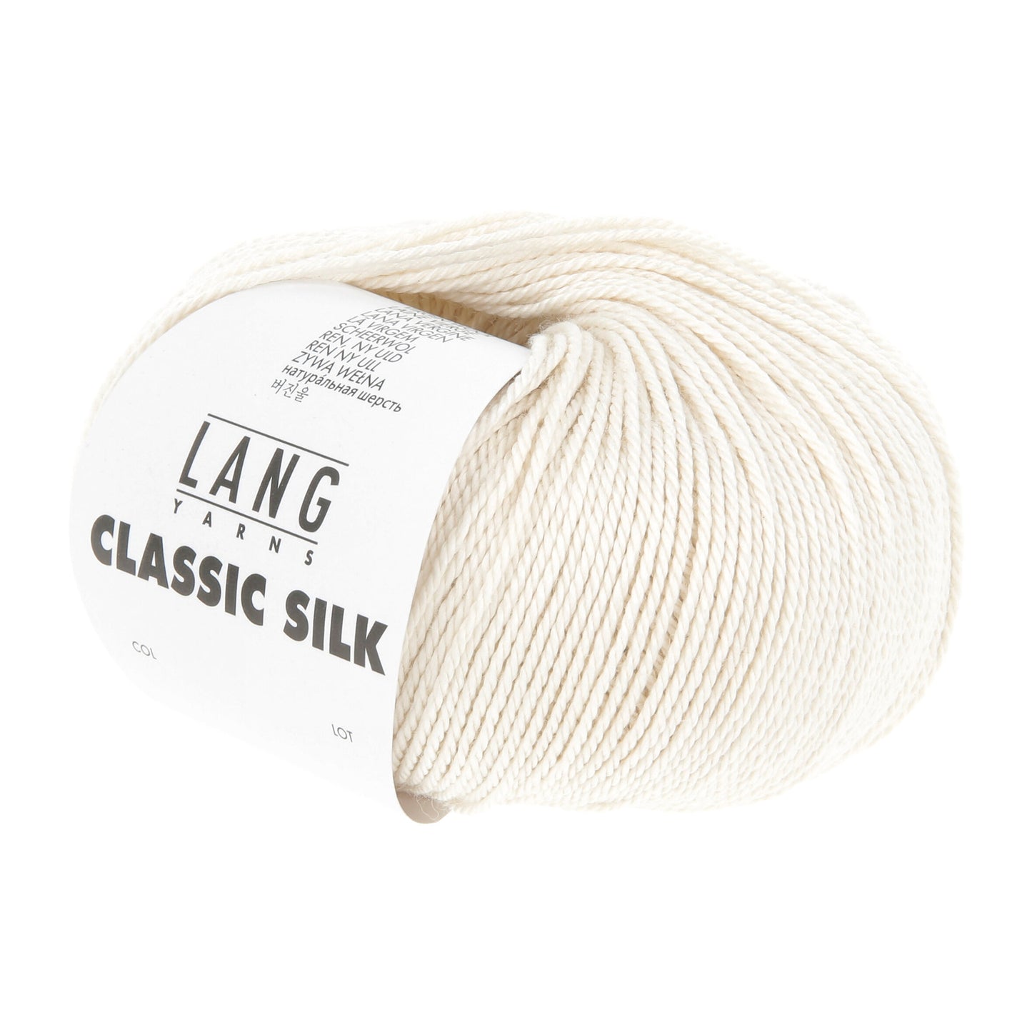 Pelote de Classic Silk de Lang Yarns coloris 094 Craie