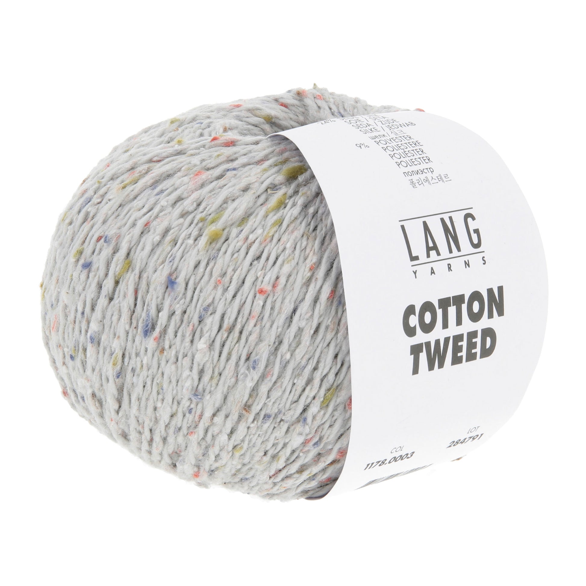 Pelote de Cotton Tweed de Lang Yarns coloris 003 Gris Clair