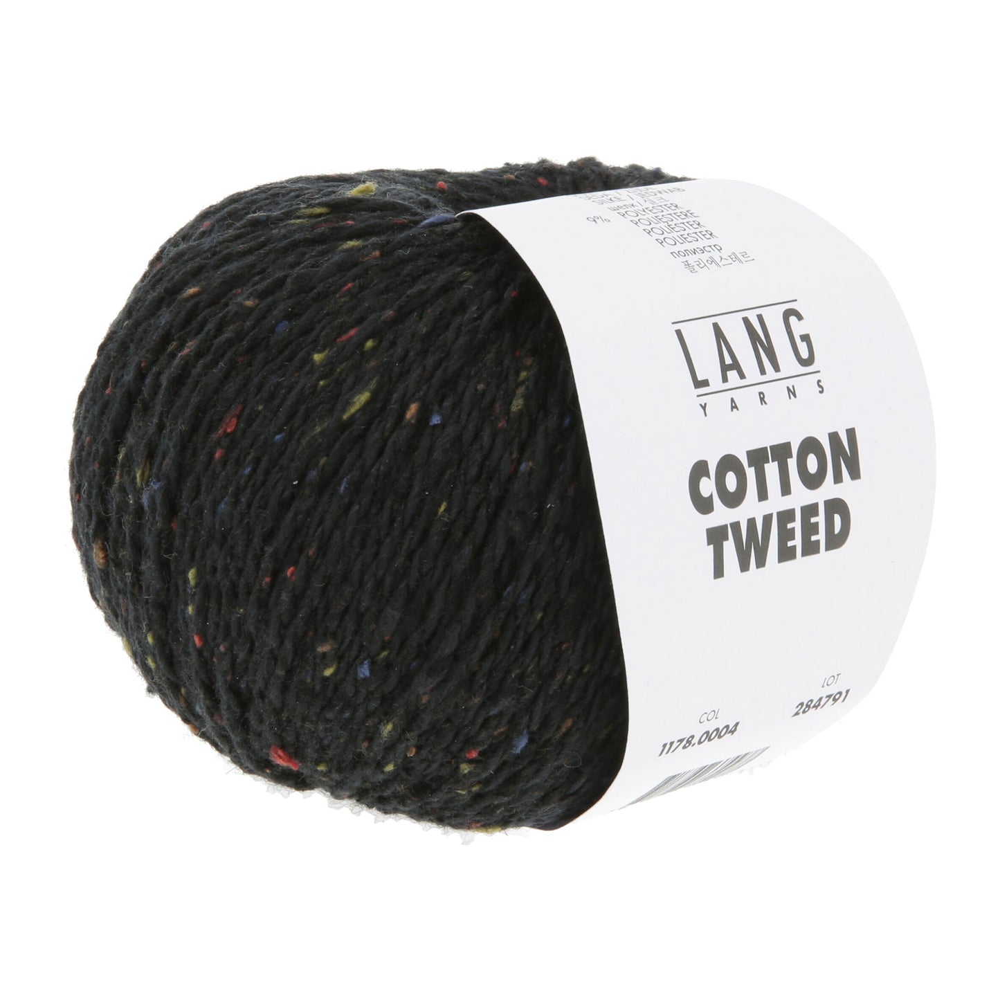 Pelote de Cotton Tweed de Lang Yarns coloris 004 Noir