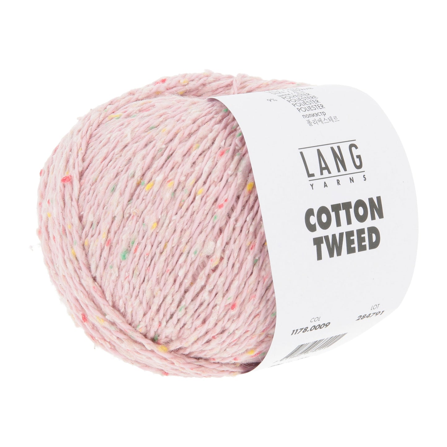 Pelote de Cotton Tweed de Lang Yarns coloris 009 Rose Pastel
