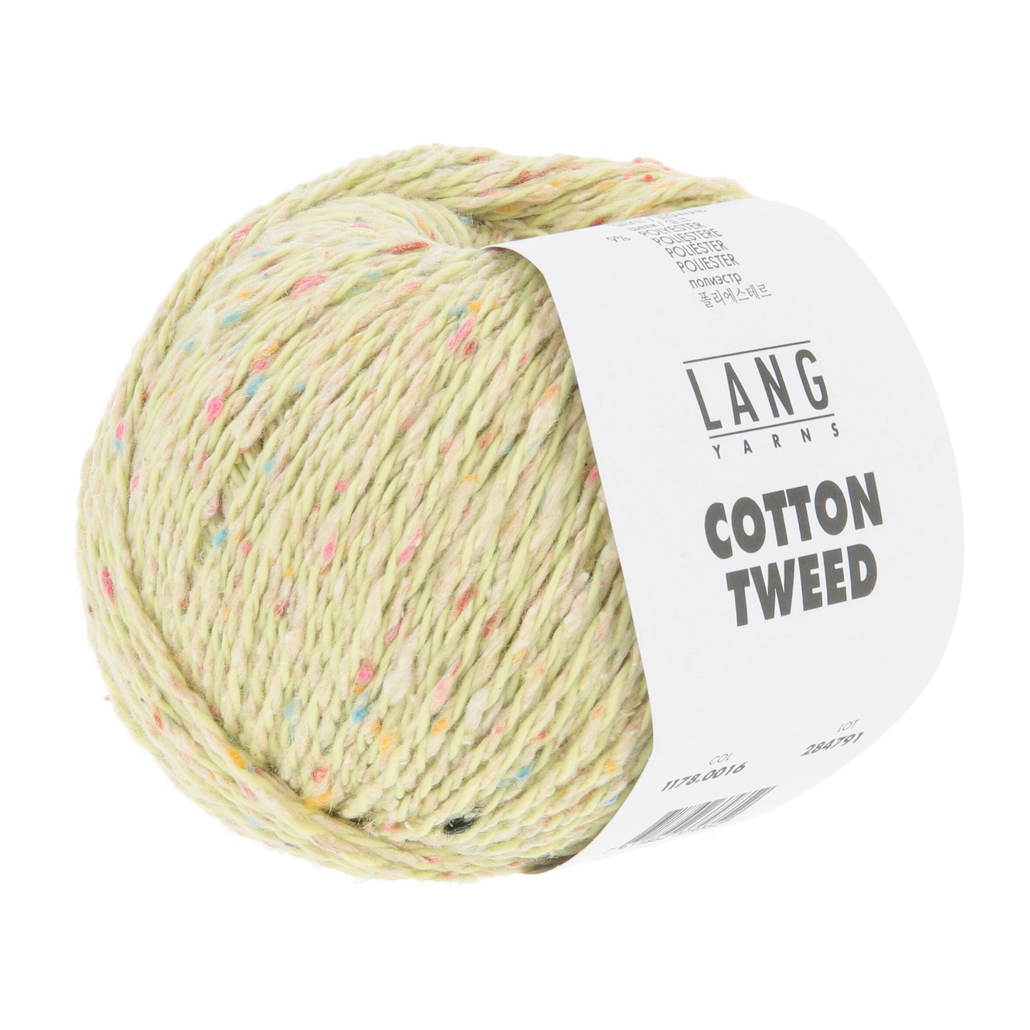 Pelote de Cotton Tweed de Lang Yarns coloris 016 Jaune Pastel