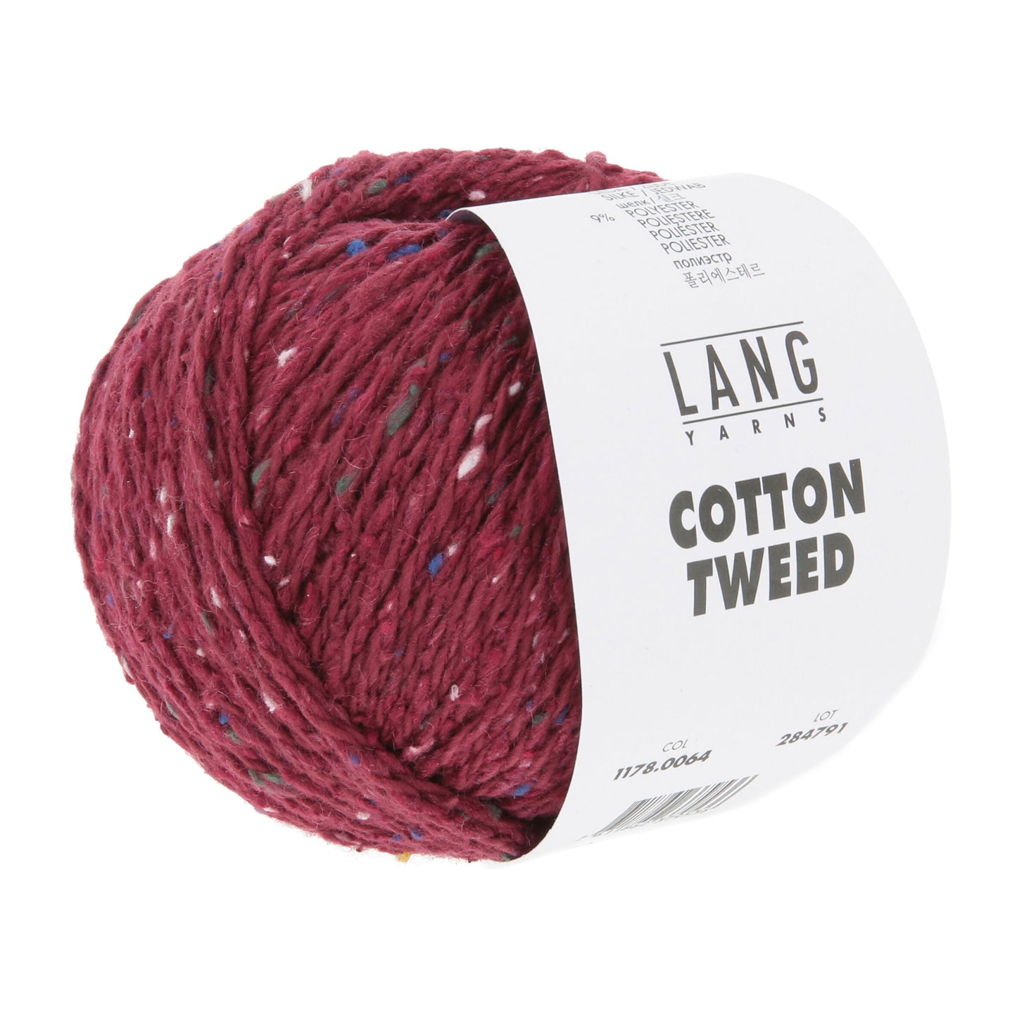 Pelote de Cotton Tweed de Lang Yarns coloris 064 Bordeaux