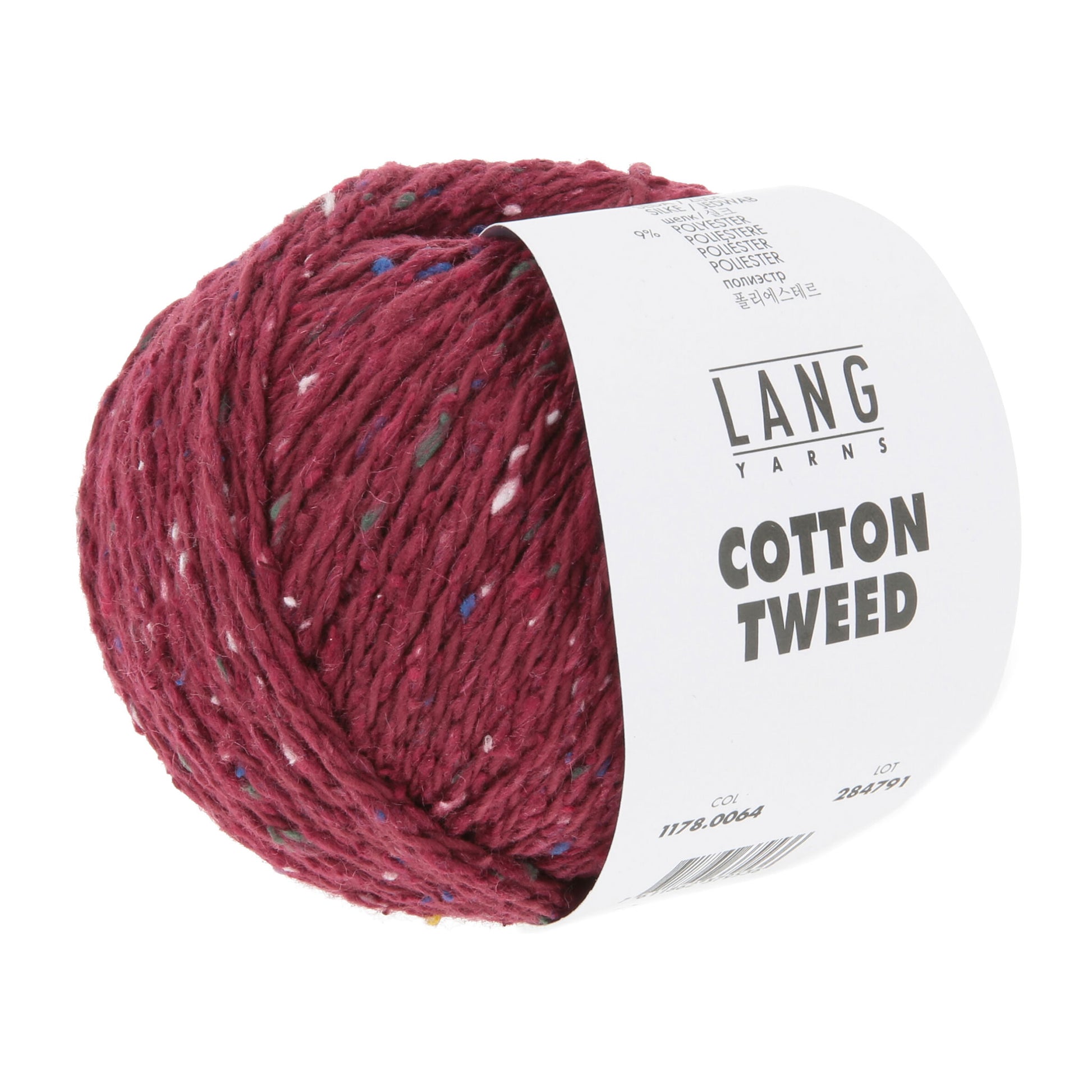 Pelote de Cotton Tweed de Lang Yarns coloris 064 Bordeaux