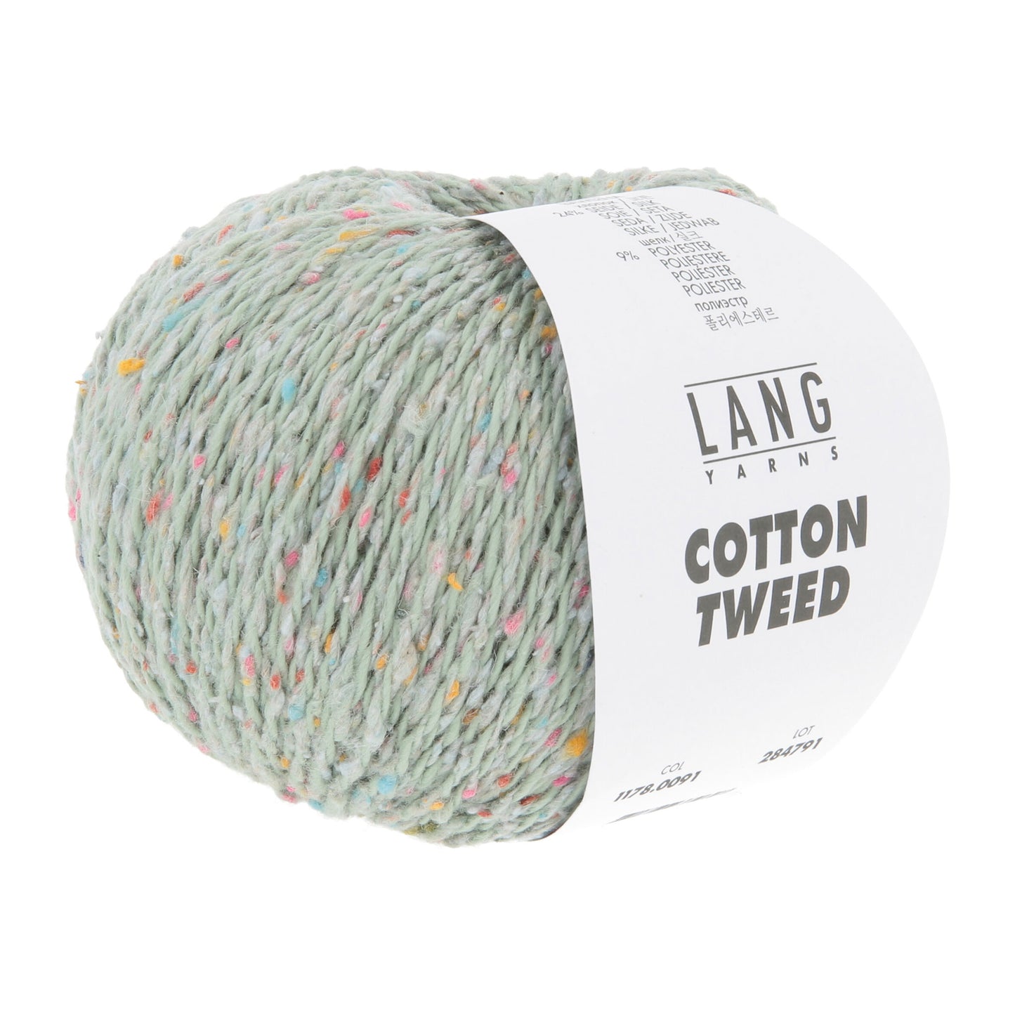 Pelote de Cotton Tweed de Lang Yarns coloris 091 Sauge