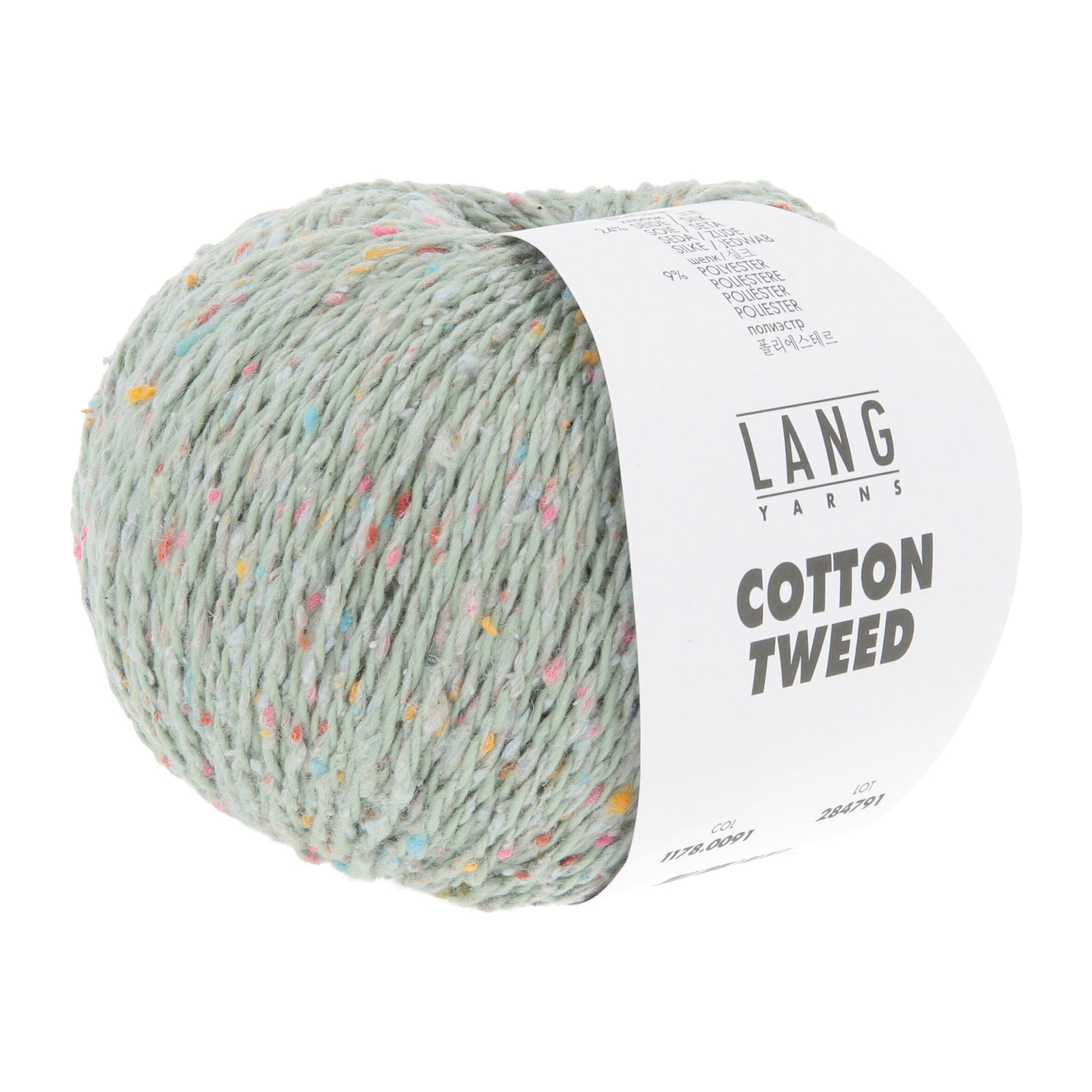Pelote de Cotton Tweed de Lang Yarns coloris 091 Sauge