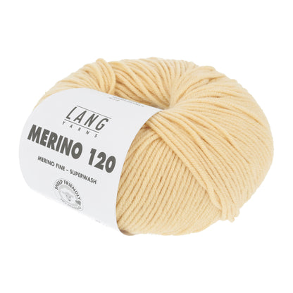 Pelote de Merino 120 de Lang Yarns coloris 049 Crème Anglaise