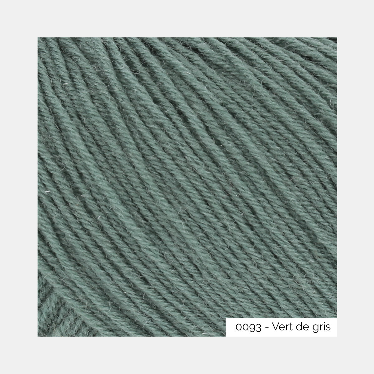 Texture de la laine Merino 400 Lace de Lang Yarns, coloris 0093 Vert de Gris