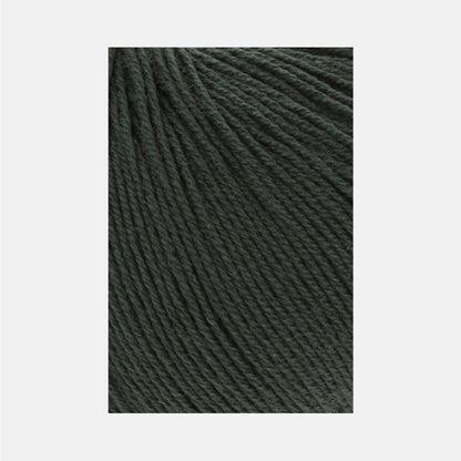 Texture d'une pelote de Merino 400 Lace coloris 0318 Vert Bouteille