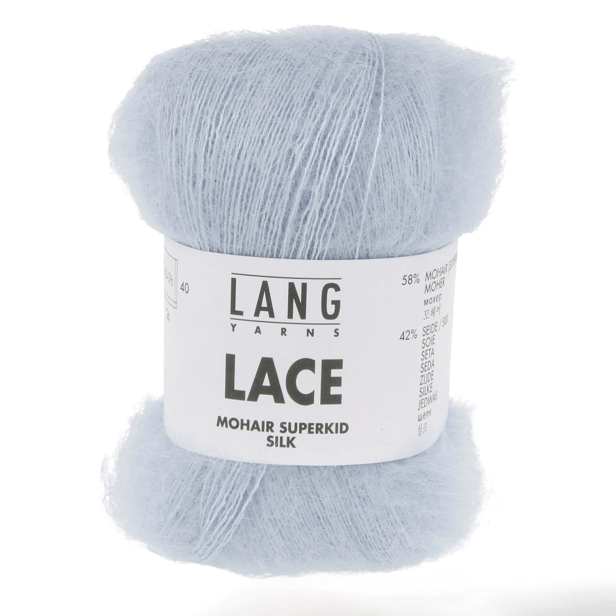 Mohair Lace de Lang Yarns, coloris 021 Bleu Ciel