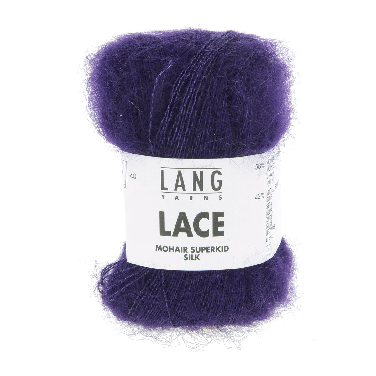 Mohair Lace de Lang Yarns, coloris 090 Violet