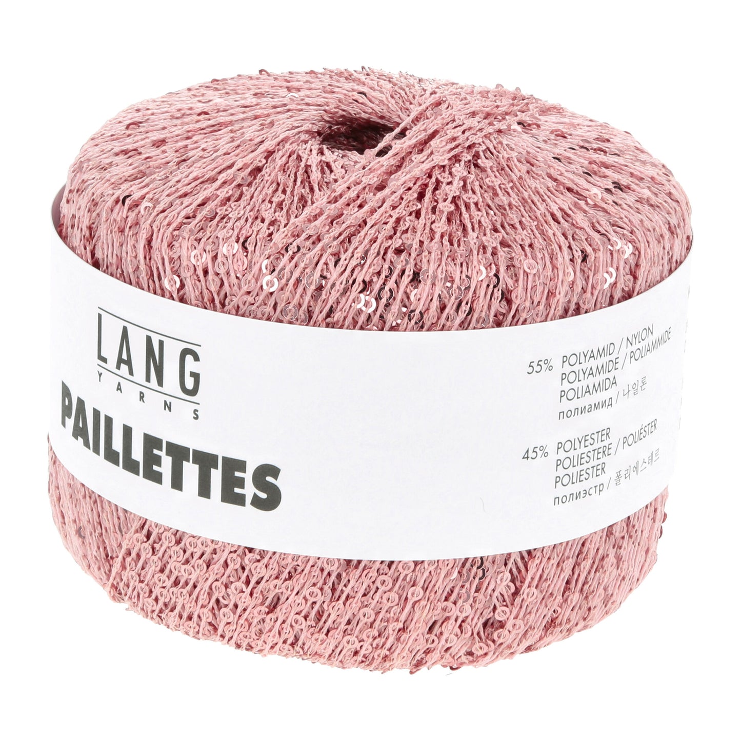 Pelote de Paillettes de Lang Yarns coloris 009 Rose