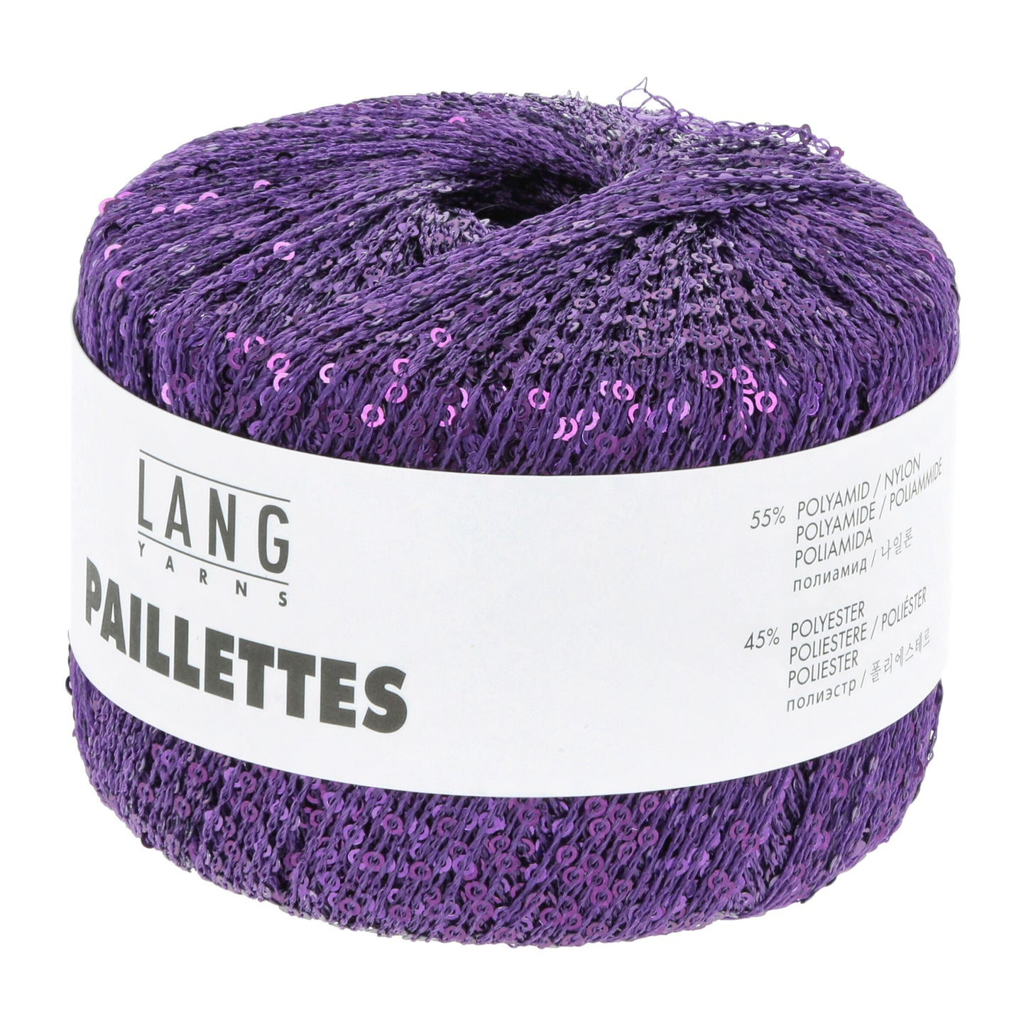 Pelote de Paillettes de Lang Yarns coloris 047 Violet