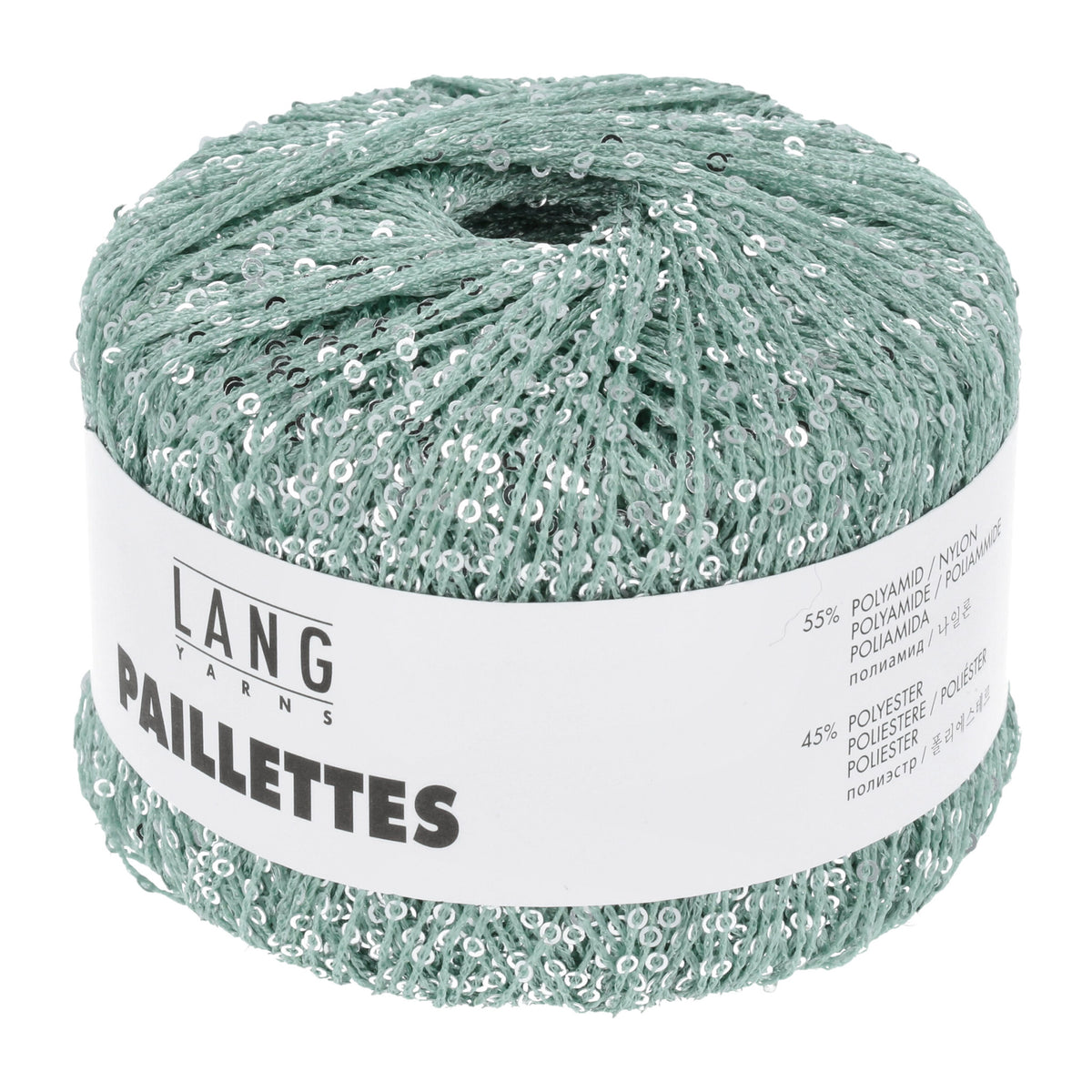 Pelote de Paillettes de Lang Yarns coloris 072 Menthe