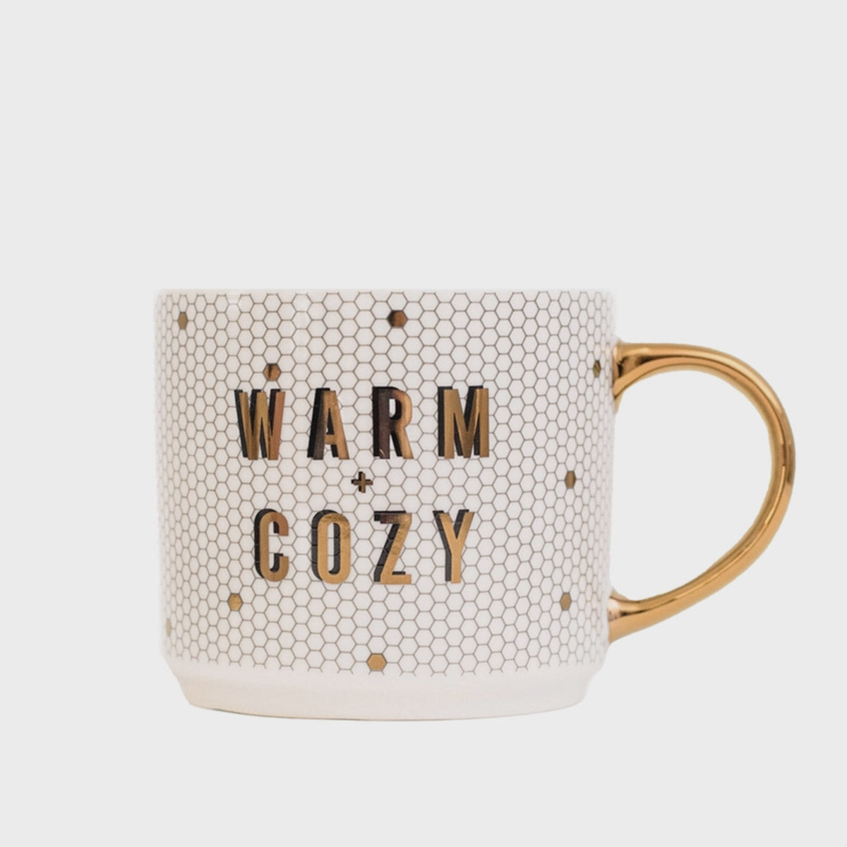 Mug en Porcelaine Blanc et Or