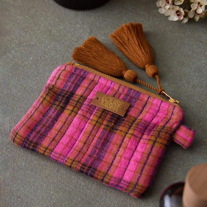 Pochette Lois de Louise Misha modèle Pink Alp Checks