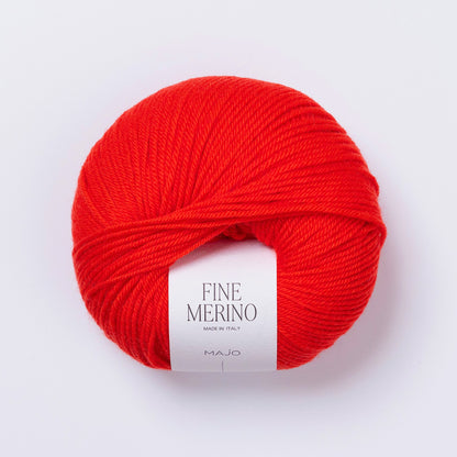 Pelote de Fine Merino de Majo Garn coloris 300 Poppy