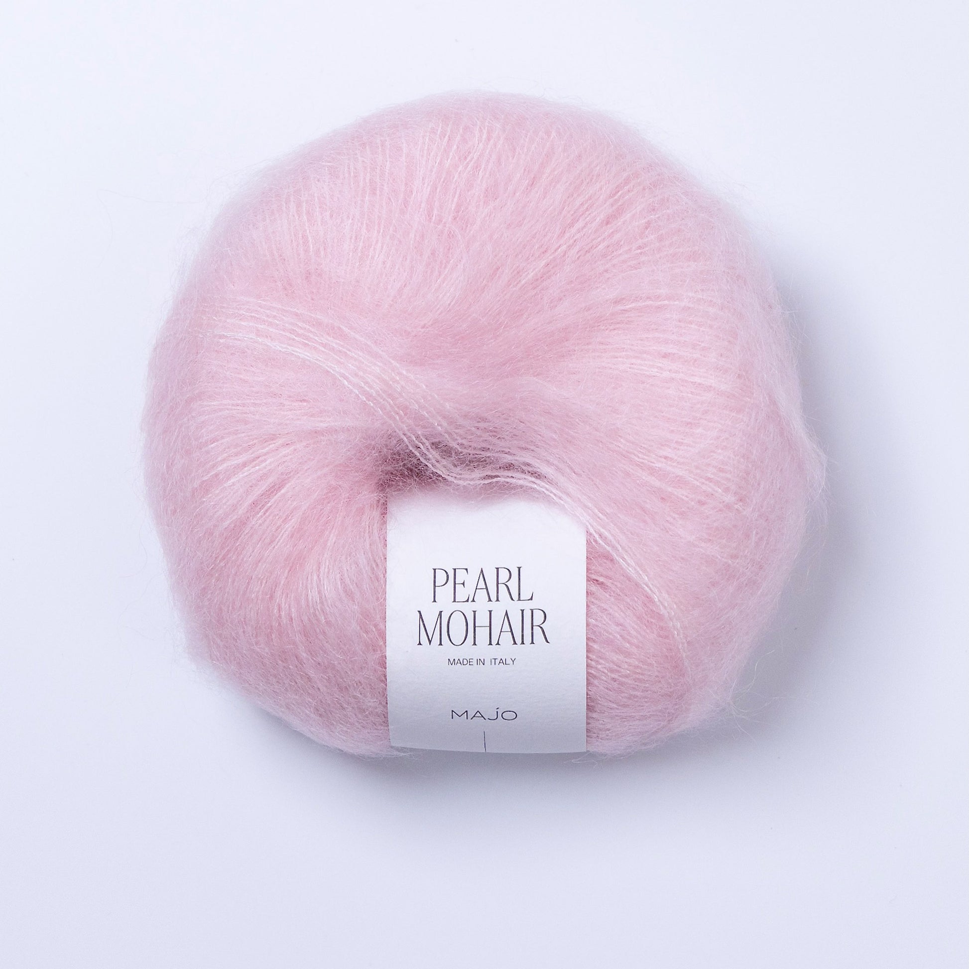 Pelote de Pearl Mohair de Majo Garn, coloris 201 Baby Pink