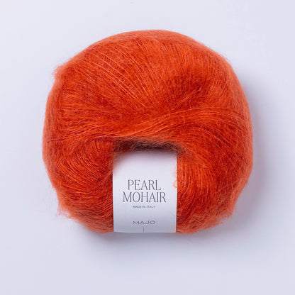 Pelote de Pearl Mohair de Majo Garn, coloris 301 Terracotta 