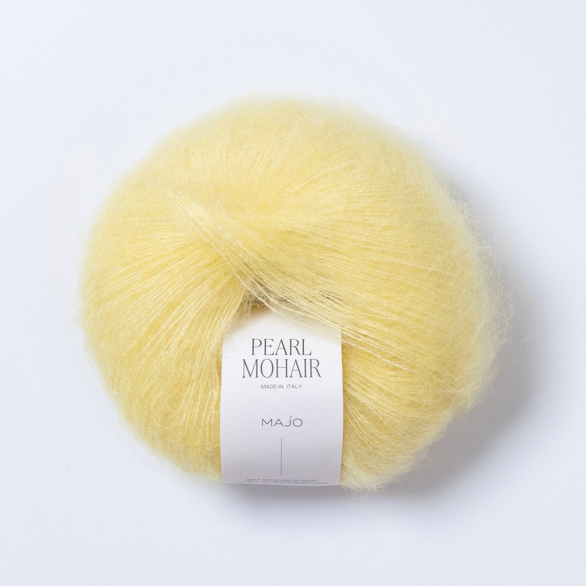 Pelote de Pearl Mohair de Majo Garn, coloris 308 Banana