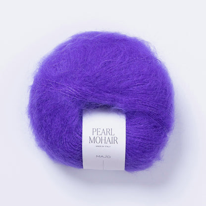 Pelote de Pearl Mohair de Majo Garn, coloris 402 Grape