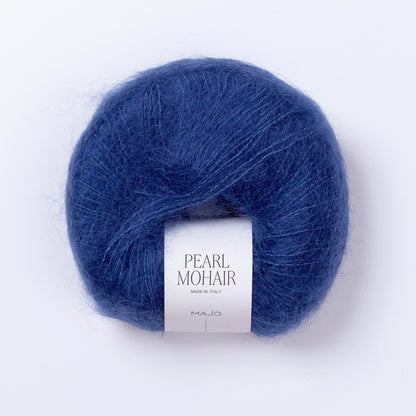 Pelote de Pearl Mohair de Majo Garn, coloris 506 Denim