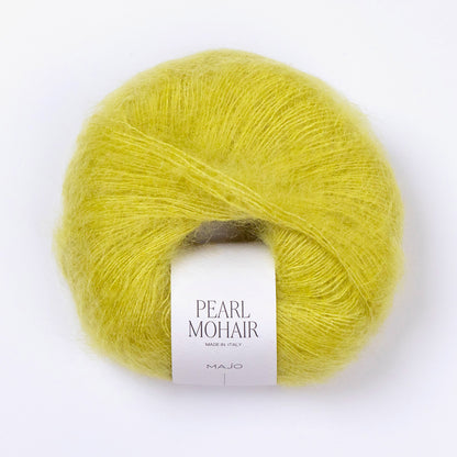 Pelote de Pearl Mohair de Majo Garn, coloris 704 Limeade