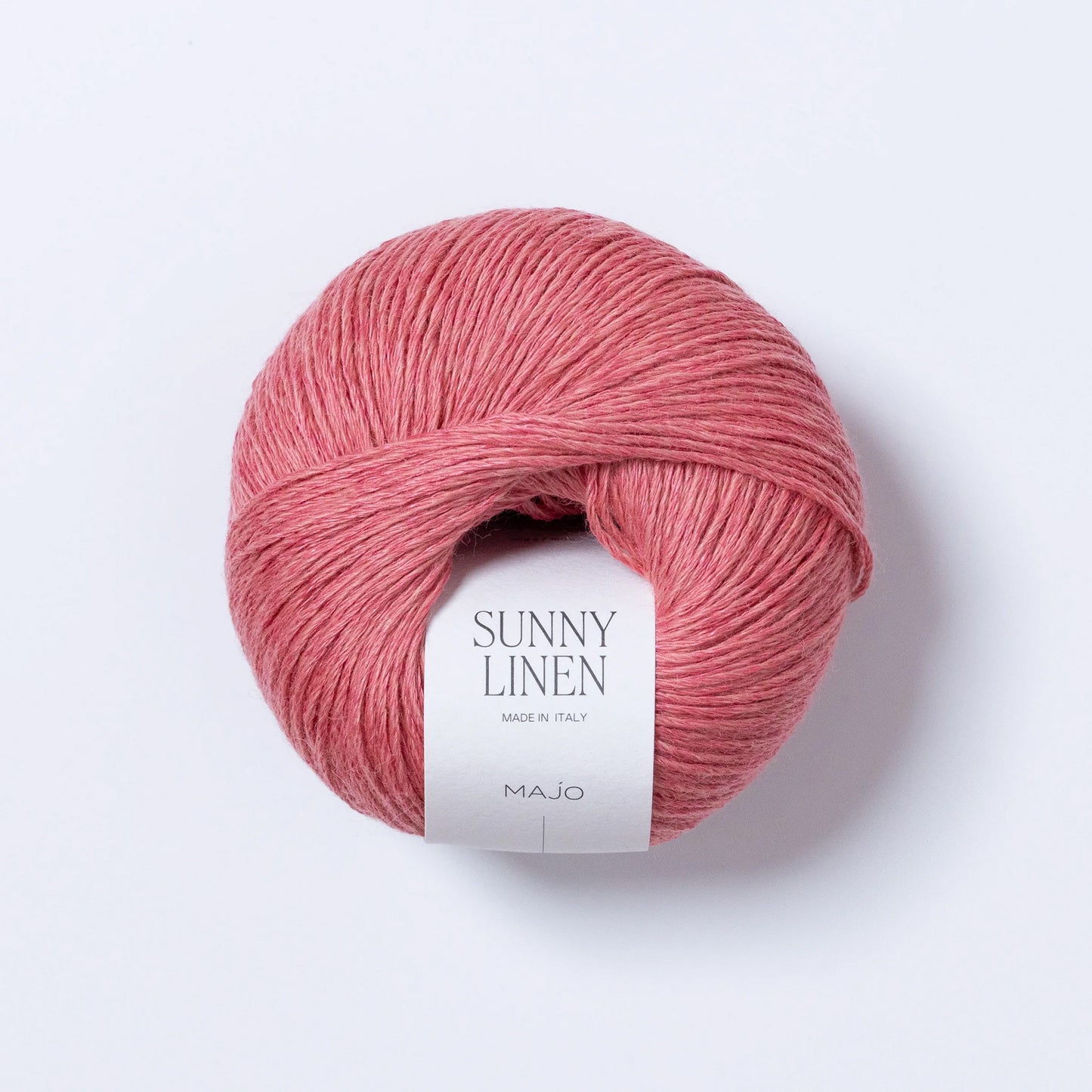 Pelote de Sunny Linen de Majo Garn coloris 214 Strawberry