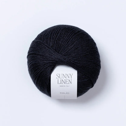Pelote de Sunny Linen de Majo Garn coloris 603 Black