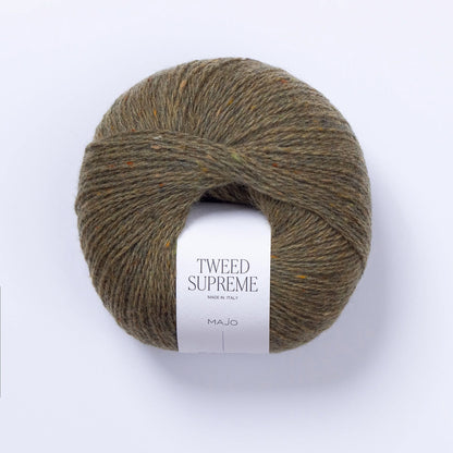 Pelote de Tweed Supreme de Majo Garn coloris 705 Avocado