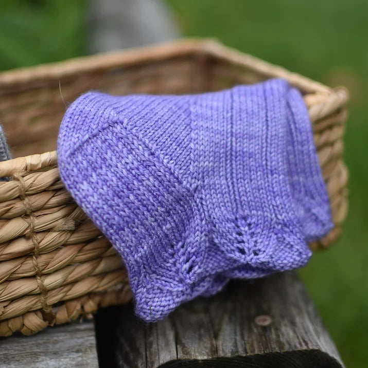 Fleuriste, patron de tricot de chaussettes paru dans le livre Champêtre de Marie-Christine Lévesque